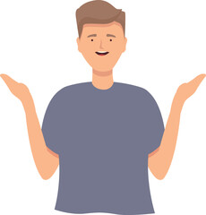 Why you do icon cartoon vector. People talk. Young person