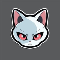 cat cartoon mascot logo draw