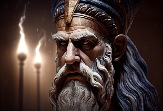 Mesopotamian religion, including Sumerian, Akkadian, and Babylonian: Enlil - god of wind, air, and storms. Generative AI technology.	
