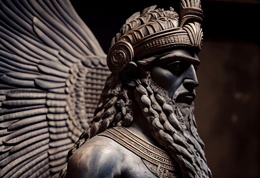 Mesopotamian religion, including Sumerian, Akkadian, and Babylonian: Enki - god of wisdom, knowledge, and water. Generative AI technology.	
