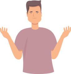 Why so loud icon cartoon vector. Talk person. Man character