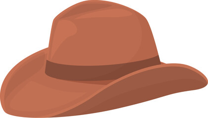 Western cowboy hat icon cartoon vector. Rodeo fashion. American west