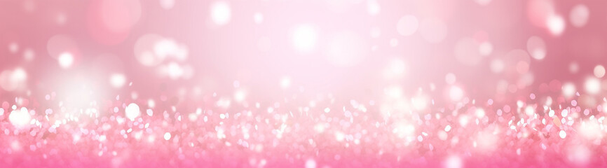 Pink glitters with a blurry background