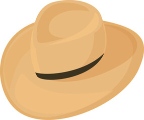 Texas cowboy hat icon cartoon vector. Rodeo leather. American country