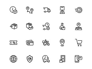 vector icon delivery costumer service