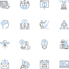 Humanitarian mission line icons collection. Compassion, Aid, Relief, Empathy, Support, Care, Outreach vector and linear illustration. Assistance,Philanthropy,Sympathy outline signs set