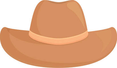 Leather cowboy hat icon cartoon vector. Western costume. Old american