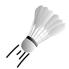 badminton shuttlecock isolated on white