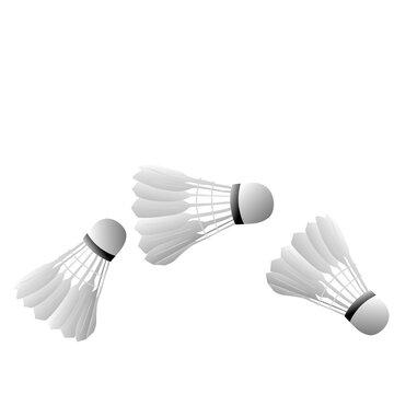 badminton shuttlecock isolated on white