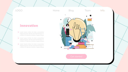 Idea web banner or landing page. Creative innovations or solutions