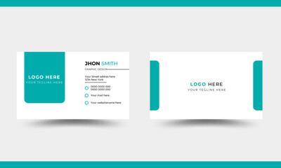Stylish double-sided creative business card design	