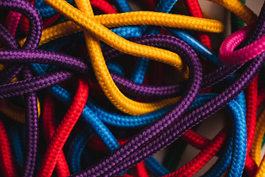 Colored vivid shoelaces