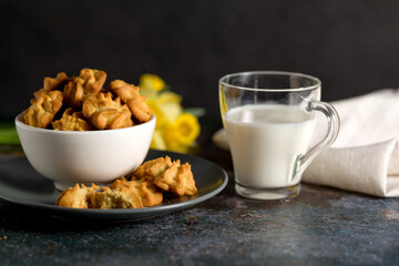 Shortbread Cookies. Dark Background