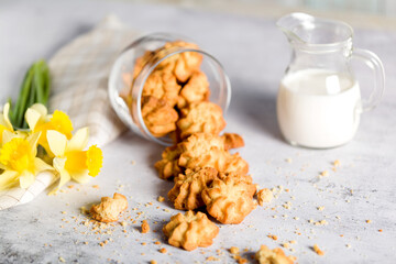 Shortbread Cookies. Light Background