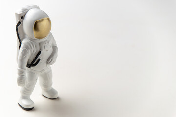 front view of white astronaut on a white background sci fi fantasy