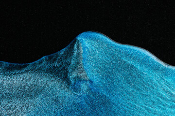 Metallic paint on black background