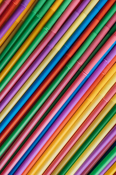 Bunch of colorful straws