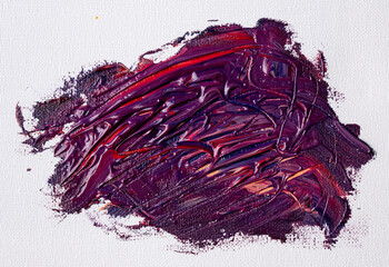 Abstract brush strokes of acrylic colors