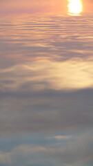 Dramatic Orange Abstract Sunrise Over The Water