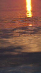 Dramatic Orange Abstract Sunrise Over The Water