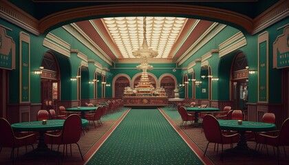 Obraz premium Retro casino background generative ai