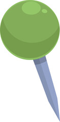 Board pin icon cartoon vector. Paper pushpin. Note school