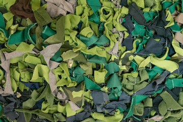Volunteer camouflage nets made of scraps in Ukraine war