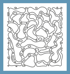 liquid organic outline shapes  vector  set