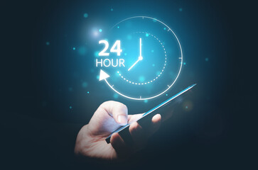 24hour open, service 24 hour, working 24 hour 7 days