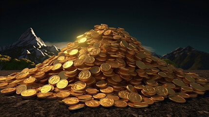 mountain of coins