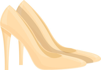 Female high heels shoes icon cartoon vector. Fashion shoe. Personal objects