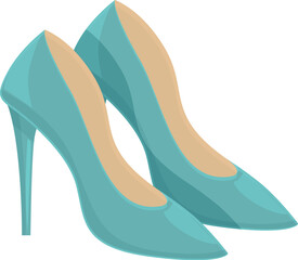 Shape high heels shoes icon cartoon vector. Female fashion. Woman dance