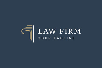 law pillar logo vector icon illustration