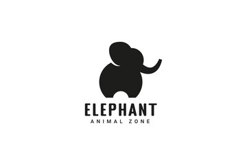 elephant animal zone logo vector icon illustration