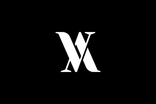 letter vv, va, monogram style logo vector icon illustration