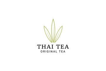 tea leaf logo vector icon illustration