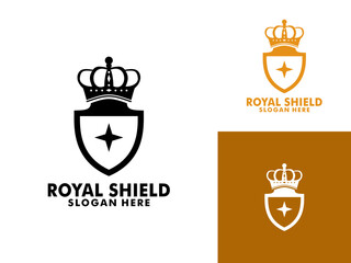 King Royal Shield Logo Template, Shield Logo Vector icon