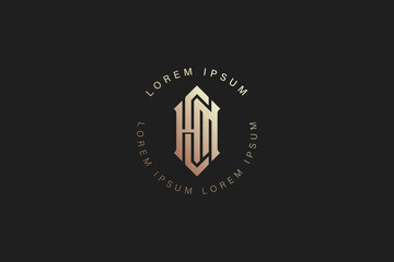 HCM modern luxury monogram typography logo design, hmc logo, hm logo, hc icon, company icon, monogram design