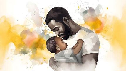 Fathers Day concept with father and his child