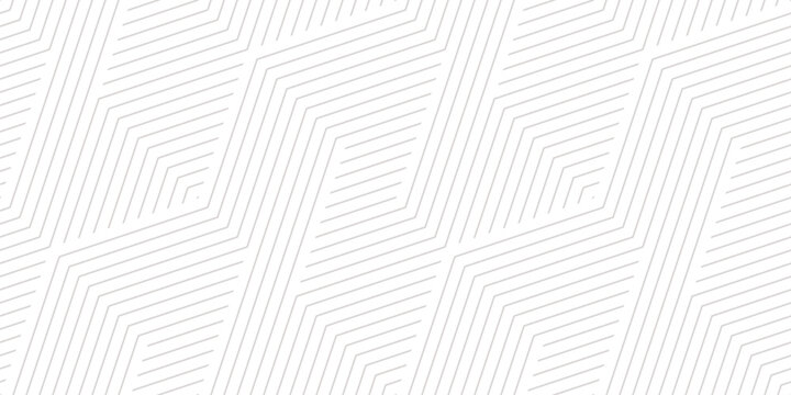 Geometric lines seamless pattern. Subtle vector texture with thin diagonal stripes, lines, chevron, zigzag. Abstract gray and white graphic background. Minimal linear ornament. Trendy repeat design