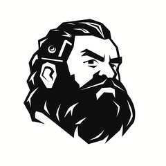 Dwarf 2d Flat Logo Icon | Vector