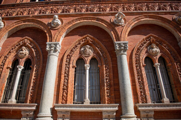 Fototapeta na wymiar Window of the University of Milan