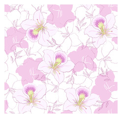 Spring flower seamless pattern. For decorative packaging and fashion print.
