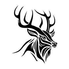 Deer head creative design logo vector.