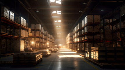modern industry 4.0 warehouse storage