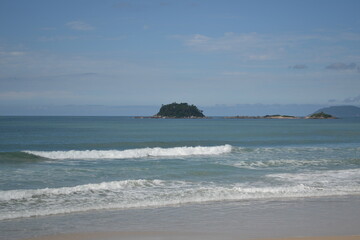 beautiful view of the sea with small island