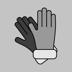 Gardening gloves for work isolated vector icon