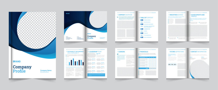Editable Pages Company Profile Brochure Layout Template Design