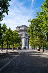 Fototapeta na wymiar Arc de Triomphe - 14 Juillet - Fête Nationale Française