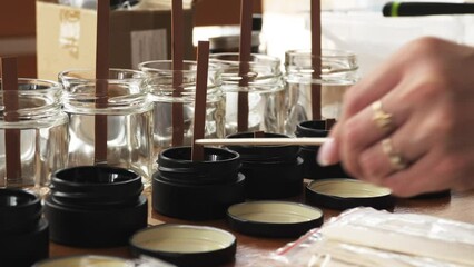 Handmade candle making at home